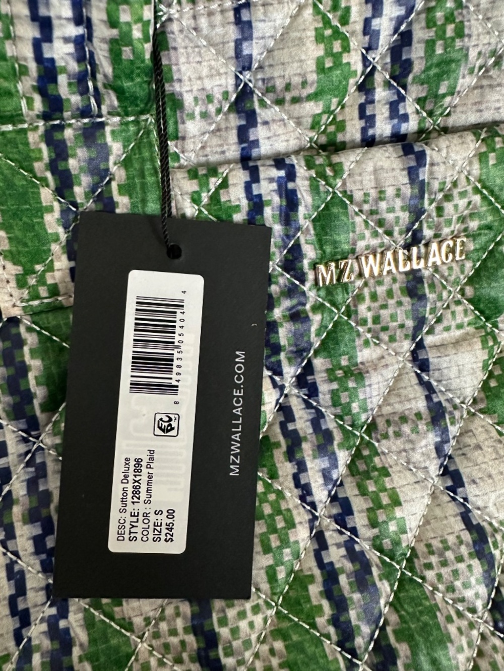 MZ Wallace Sutton Deluxe Summer Plaid pattern - Picture 2 of 7